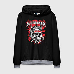 Толстовка-худи мужская Stigmata Skull цвета 3D-меланж — фото 1