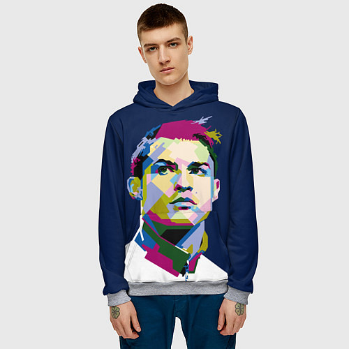 Мужская толстовка Cristiano Ronaldo Art / 3D-Меланж – фото 3