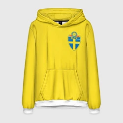 Толстовка-худи мужская Сборная Швеции, цвет: 3D-белый
