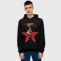 Толстовка-худи мужская Rage Against the Machine - star, цвет: 3D-черный — фото 2
