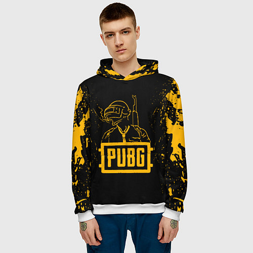 Мужская толстовка PUBG: Black Soldier / 3D-Белый – фото 3