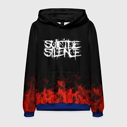Толстовка-худи мужская Suicide Silence: Red Flame, цвет: 3D-синий