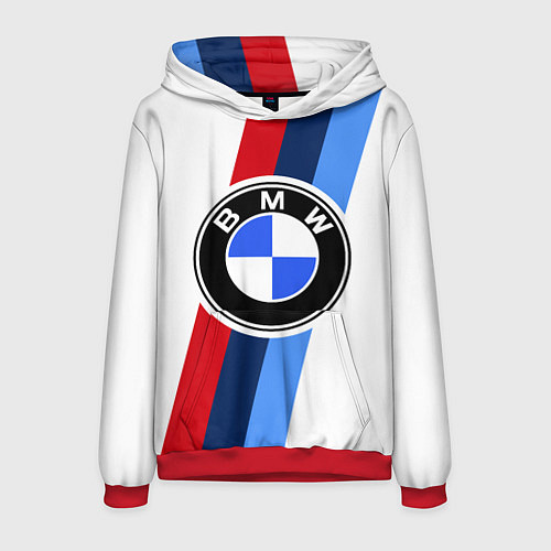 Мужская толстовка BMW M: White Sport / 3D-Красный – фото 1