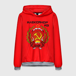 Толстовка-худи мужская Александр из СССР, цвет: 3D-меланж