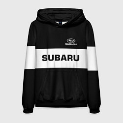 Толстовка-худи мужская Subaru: Black Sport, цвет: 3D-черный