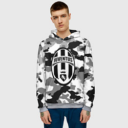 Толстовка-худи мужская FC Juventus: Camouflage, цвет: 3D-меланж — фото 2
