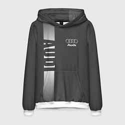Толстовка-худи мужская Audi: Grey Sport, цвет: 3D-белый