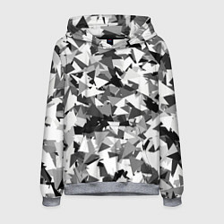 Толстовка-худи мужская Городской серый камуфляж, цвет: 3D-меланж
