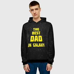 Толстовка-худи мужская The Best Dad in Galaxy, цвет: 3D-черный — фото 2