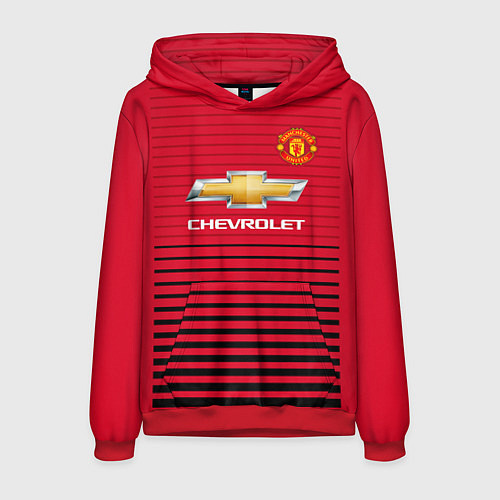 Мужская толстовка FC Manchester United: Away 18/19 / 3D-Красный – фото 1