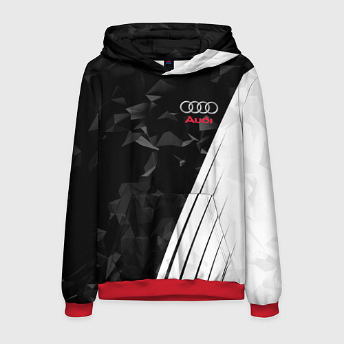Мужская толстовка Audi: Black Poly / 3D-Красный – фото 1
