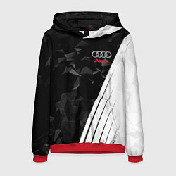 Толстовка-худи мужская Audi: Black Poly, цвет: 3D-красный