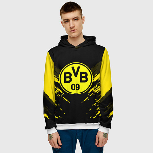 Мужская толстовка Borussia FC: Sport Fashion / 3D-Белый – фото 3