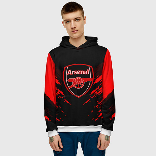 Мужская толстовка Arsenal FC: Sport Fashion / 3D-Белый – фото 3