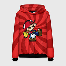 Толстовка-худи мужская Super Mario: Red Illusion, цвет: 3D-черный