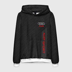 Толстовка-худи мужская Audi: Sport Line, цвет: 3D-белый