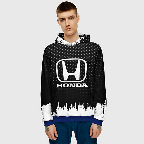 Мужская толстовка Honda: Black Side / 3D-Синий – фото 3