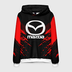 Толстовка-худи мужская Mazda: Red Anger, цвет: 3D-белый