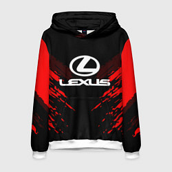 Толстовка-худи мужская Lexus: Red Anger, цвет: 3D-белый