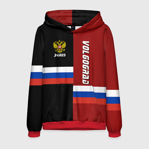 Мужская толстовка Volgograd, Russia / 3D-Красный – фото 1
