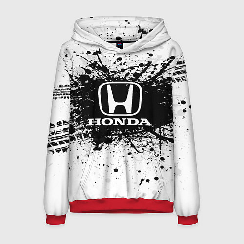 Мужская толстовка Honda: Black Spray / 3D-Красный – фото 1