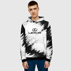 Толстовка-худи мужская Lexus: Black Breaks, цвет: 3D-черный — фото 2