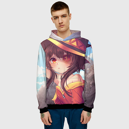 Мужская толстовка KonoSuba / 3D-Черный – фото 3