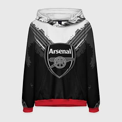 Толстовка-худи мужская FC Arsenal: Black Style, цвет: 3D-красный