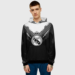 Толстовка-худи мужская FC Real Madrid: Black Style, цвет: 3D-черный — фото 2