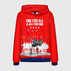 Толстовка-худи мужская One for all & all for one, цвет: 3D-синий