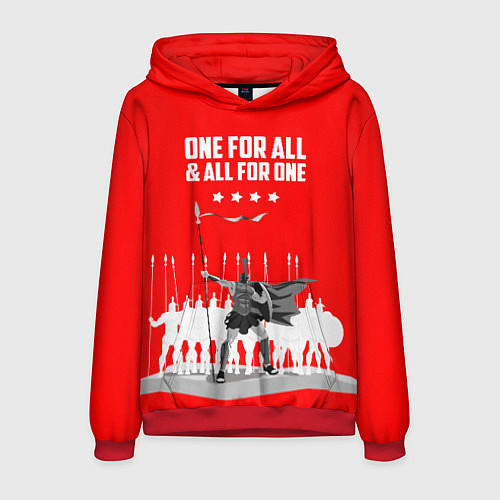 Мужская толстовка One for all & all for one / 3D-Красный – фото 1