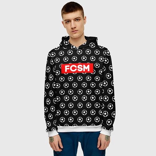 Мужская толстовка FCSM Supreme / 3D-Белый – фото 3