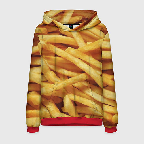 Мужская толстовка Картофель фри / 3D-Красный – фото 1