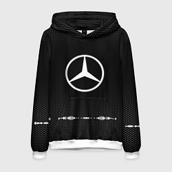 Толстовка-худи мужская Mercedes: Black Abstract, цвет: 3D-белый