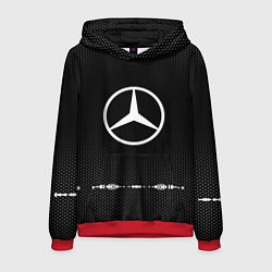 Толстовка-худи мужская Mercedes: Black Abstract, цвет: 3D-красный