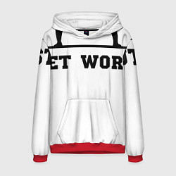 Толстовка-худи мужская Street workout v, цвет: 3D-красный