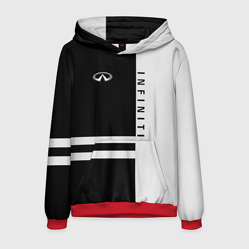 Мужская толстовка Infiniti: B&W Lines / 3D-Красный – фото 1
