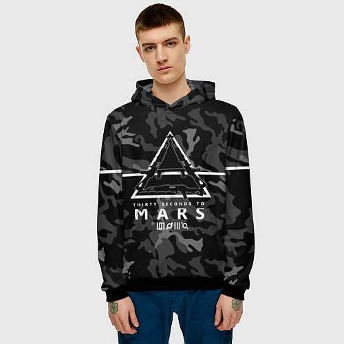 Мужская толстовка 30 STM Camo / 3D-Черный – фото 3