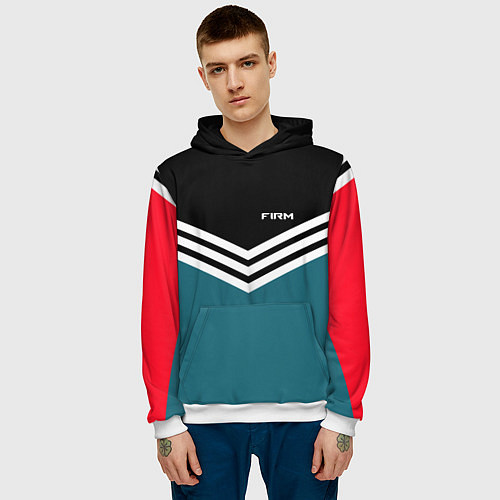 Мужская толстовка Firm 90s: Arrows Style / 3D-Белый – фото 3