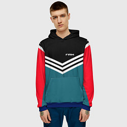 Толстовка-худи мужская Firm 90s: Arrows Style, цвет: 3D-синий — фото 2