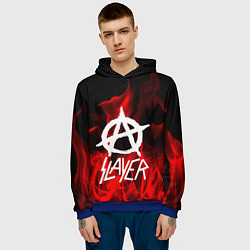 Толстовка-худи мужская Slayer Flame, цвет: 3D-синий — фото 2