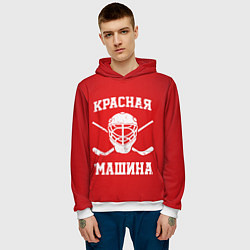 Толстовка-худи мужская Красная машина, цвет: 3D-белый — фото 2