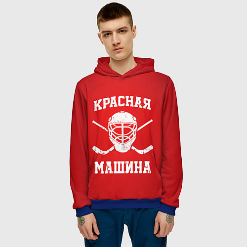 Мужская толстовка Красная машина / 3D-Синий – фото 3