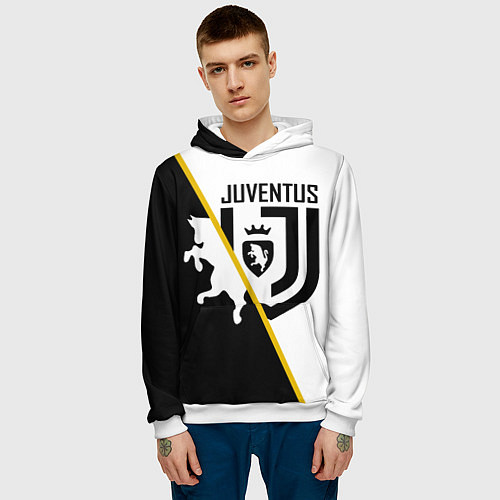 Мужская толстовка FC Juventus: Football Point / 3D-Белый – фото 3