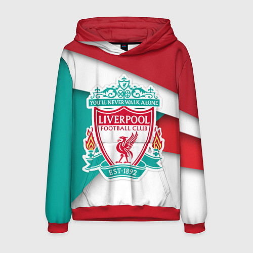 Мужская толстовка FC Liverpool / 3D-Красный – фото 1