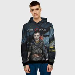 Толстовка-худи мужская God of War: Atreus, цвет: 3D-черный — фото 2