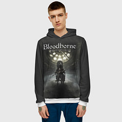Толстовка-худи мужская Bloodborne: Shrine, цвет: 3D-белый — фото 2