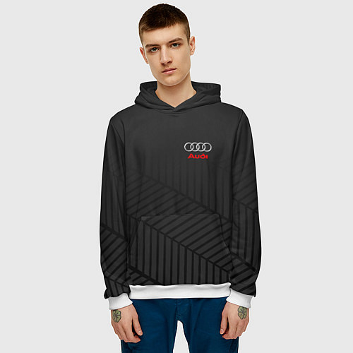 Мужская толстовка Audi: Grey Collection / 3D-Белый – фото 3
