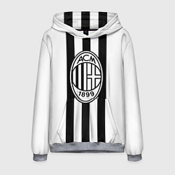 Толстовка-худи мужская AC Milan: Black & White, цвет: 3D-меланж