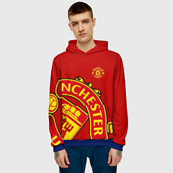 Толстовка-худи мужская FC Man United: Red Exclusive, цвет: 3D-синий — фото 2
